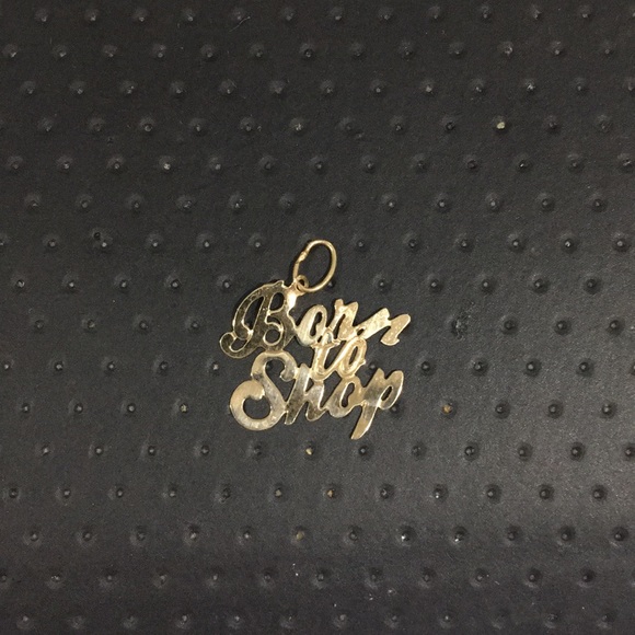 Jewelry - 14k Yellow Gold Born To Shop Charm